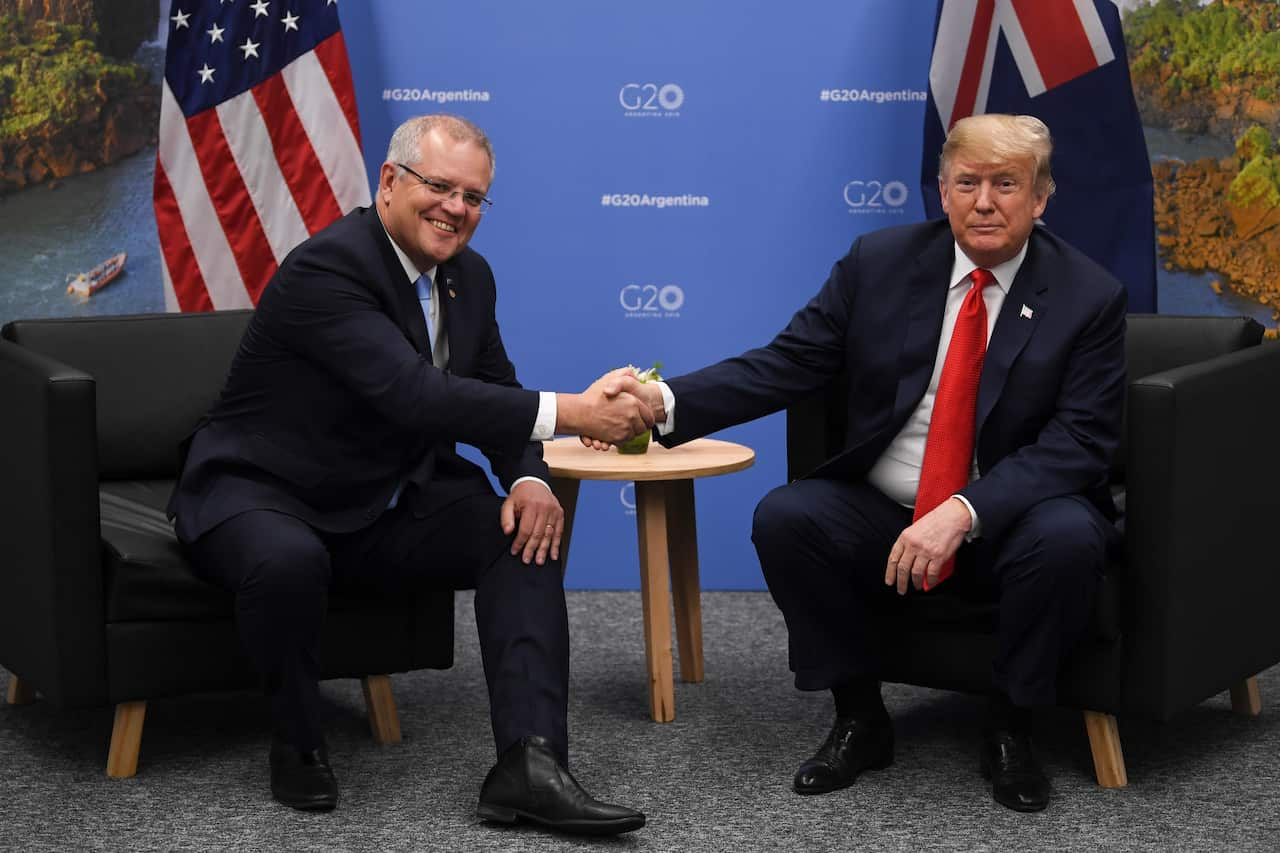 Scott Morrison and Donald Trump