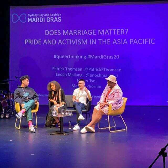 Henry Tse attened Queer Thinking of Mardi Gras 2020