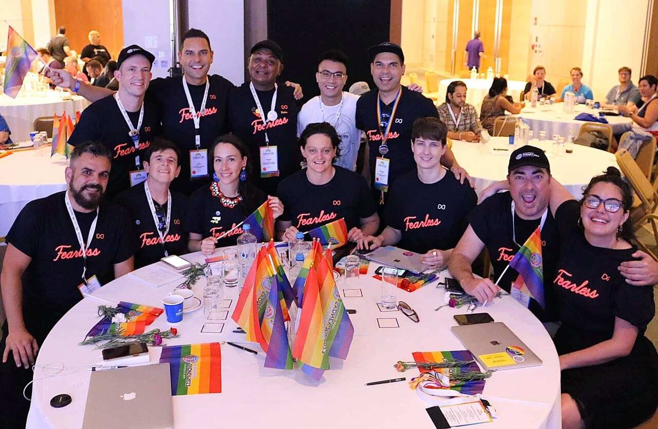 Henry Tse and Sydney Gay and Lesbian Mardi Gras team. 