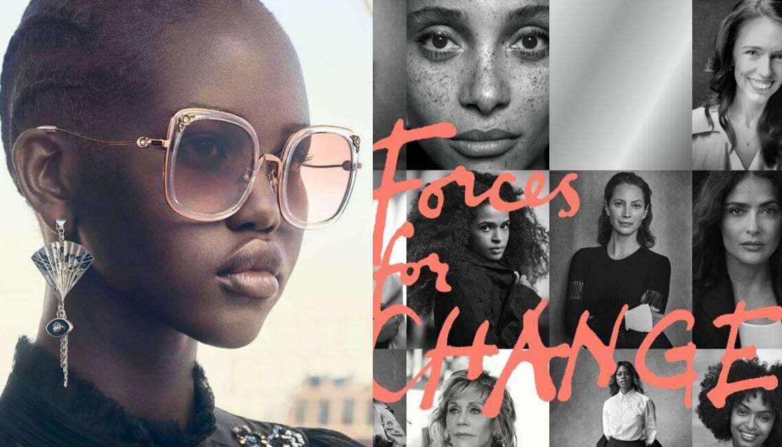 Adut Akech (L) will appear on the cover an edition of British Vogue magazine guest edited by the Duchess of Sussex, Meghan.