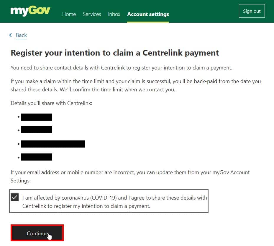 How to register intention to claim Coronavirus Supplement?