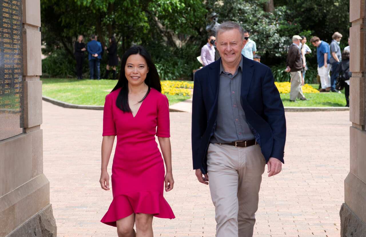 Anthony Albanese, Leader of the Australian Labor Party and Sally Sitou