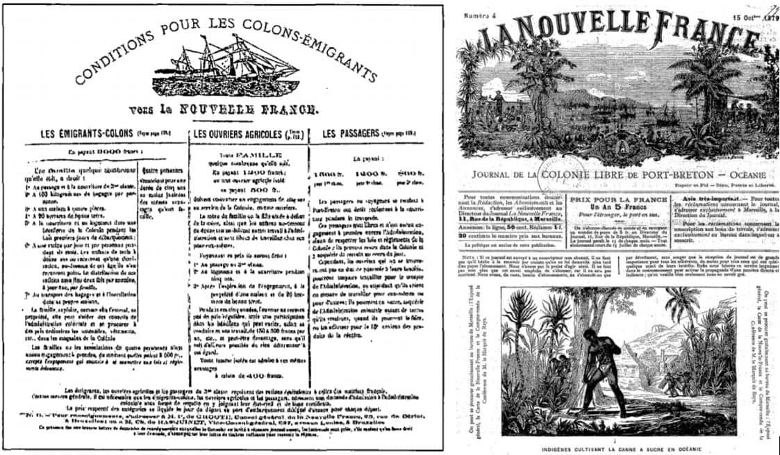 Le pubblicazioni con le quali il marchese de Rays recrutava persone interessate a trasferirsi nella Nuova Francia e dettava le condizioni per emigrare