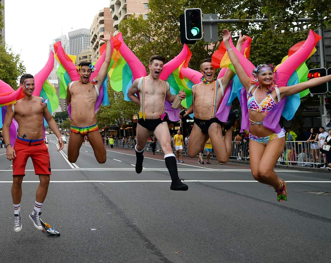 Participants get ready for the 2017 parade.