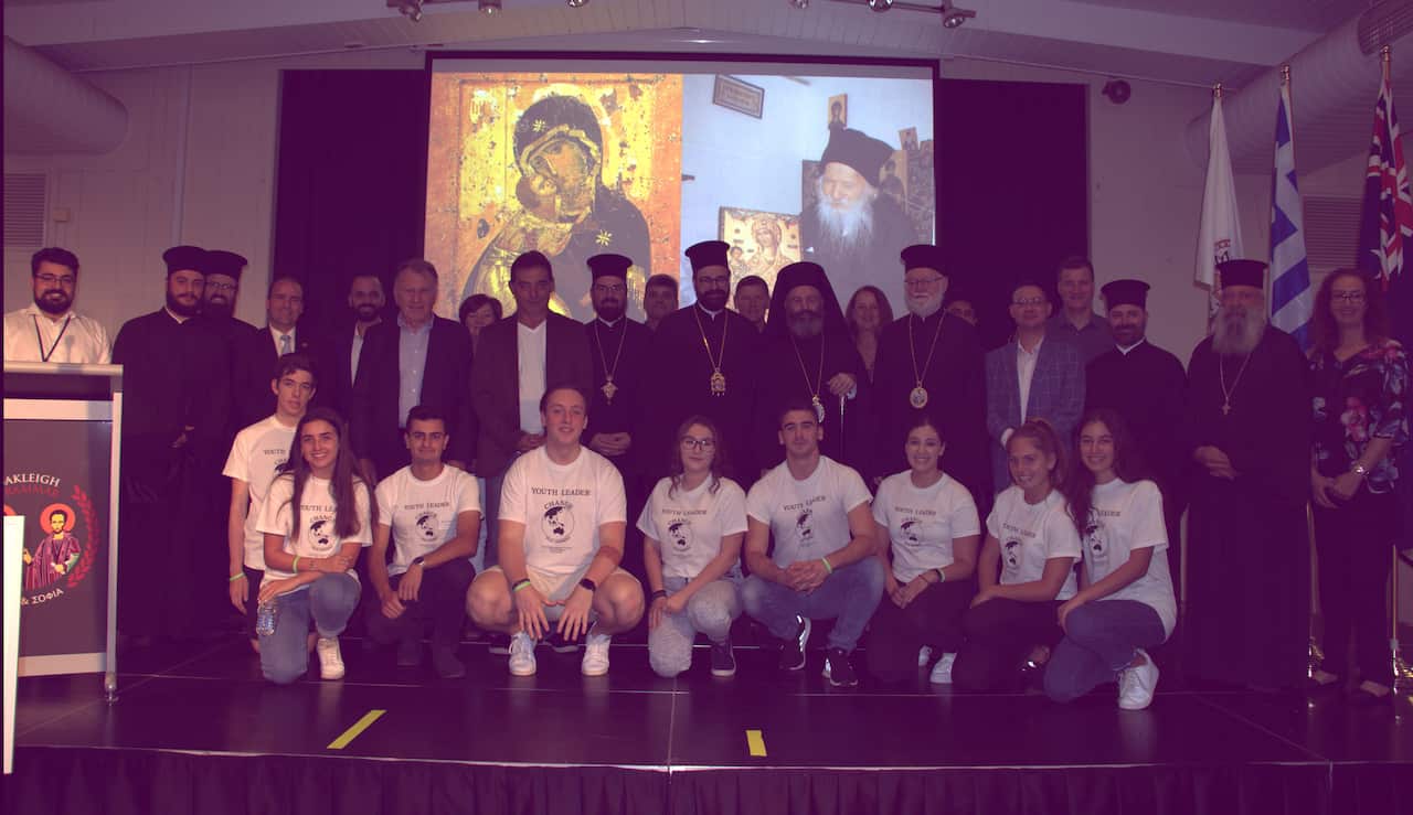 Archbishop Makarios at Melbourne's first Youth Conference under His Eminence leadership. 