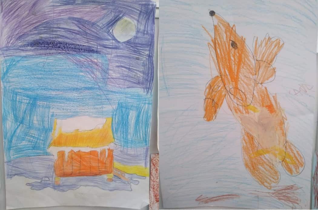 Ζωγραφιές από παιδιά του 28ου Νηπιαγωγείου στον δήμο Κάτω Πολεμίδια της επαρχίας Λεμεσού στην Κύπρο.