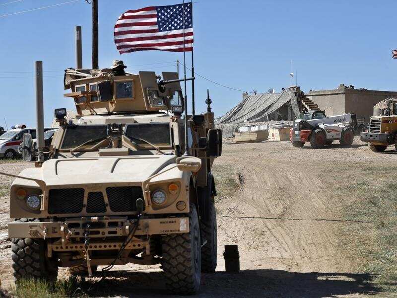 A file image of a US armoured vehicle in Syria