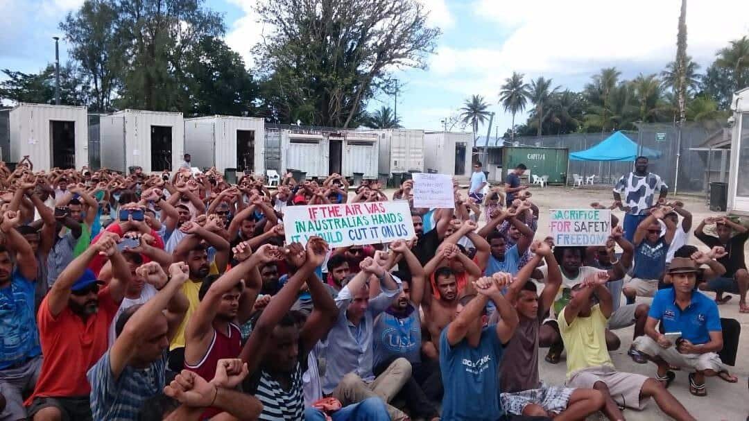 Refugees on Manus Island 
