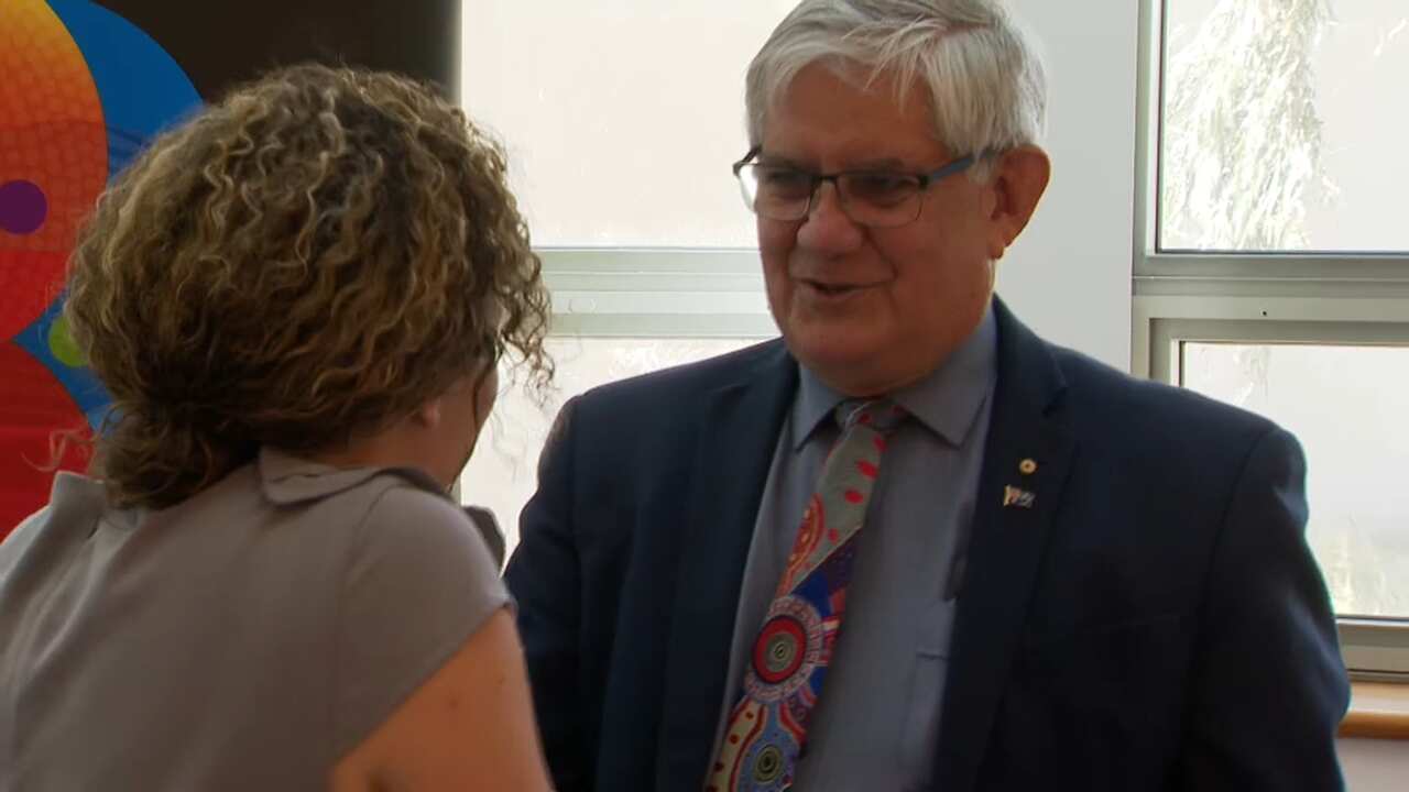 Indigenous Affairs Minister Ken Wyatt at an event launch for Stolen Generations fact sheets aimed at helping survivors get better care