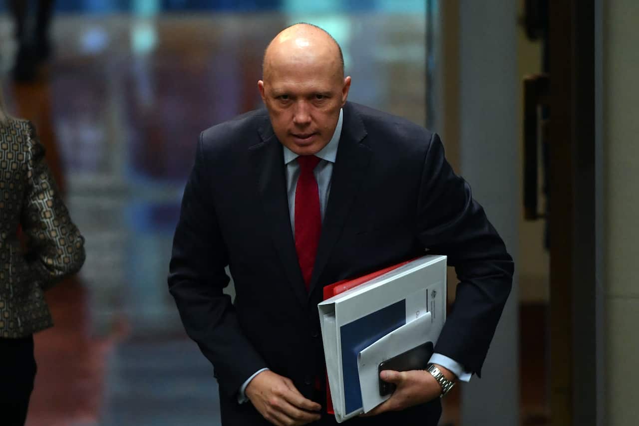 Minister for Home Affairs Peter Dutton.