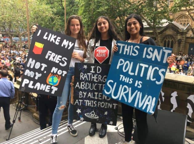 Students protest climate change