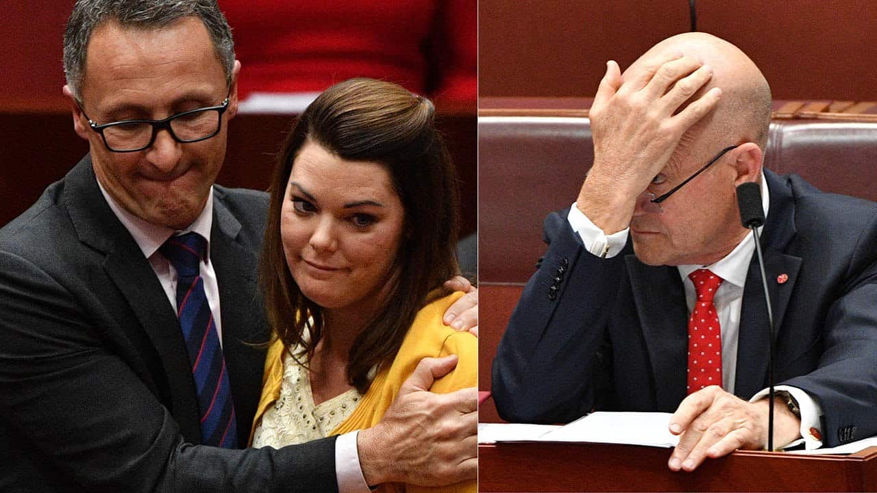 David Leyonhjelm has been censured by the Senate over his comments about Sarah Hanson-Young.