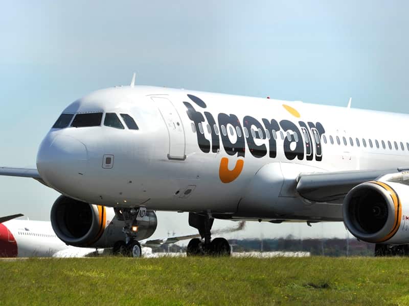 Tigerair aircraft seen at Sydney International Airport