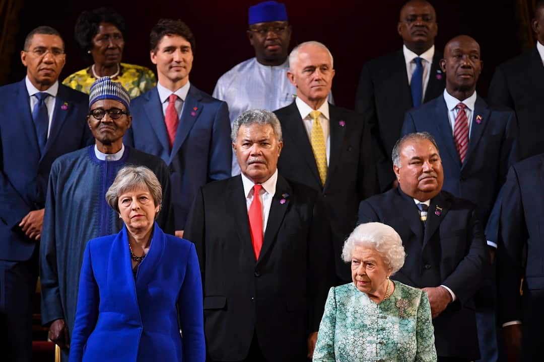 Her Majesty Queen Elizabeth II opens Commonwealth summit at Buckingham Palace