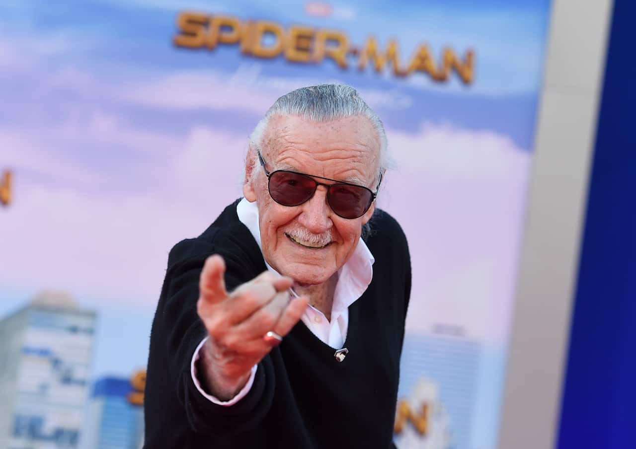 In this June 28, 2017 file photo, Stan Lee arrives at the Los Angeles premiere of "Spider-Man: Homecoming" at the TCL Chinese Theatre.