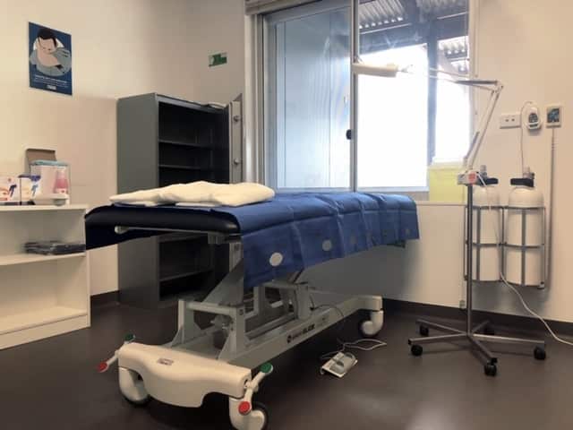 Medical facilities at the complex.