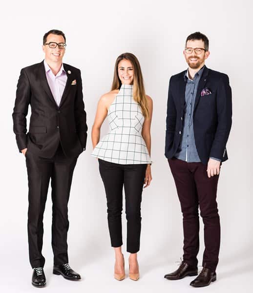 Shoes of Prey co-founders Michael Fox, Jodie Fox and Mike Knapp