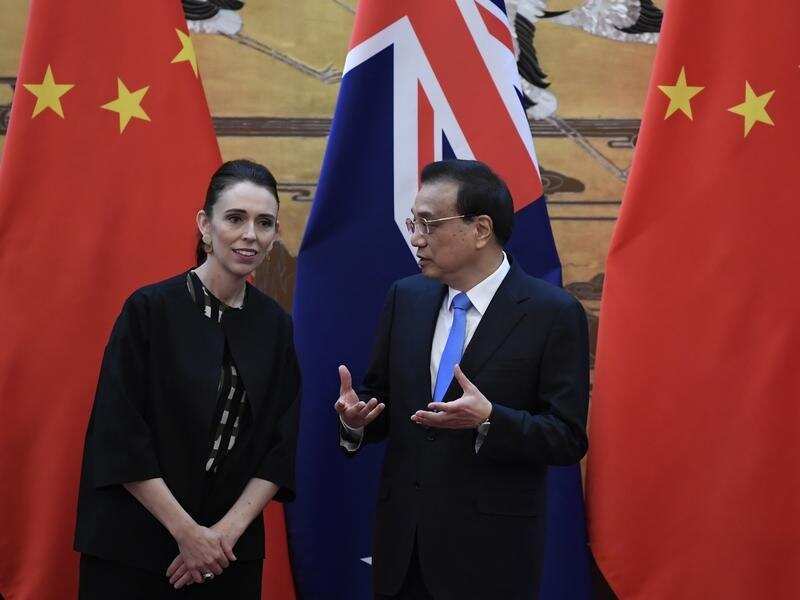 NZ PM Jacinda Ardern with Chinese Premier Li Keqiang