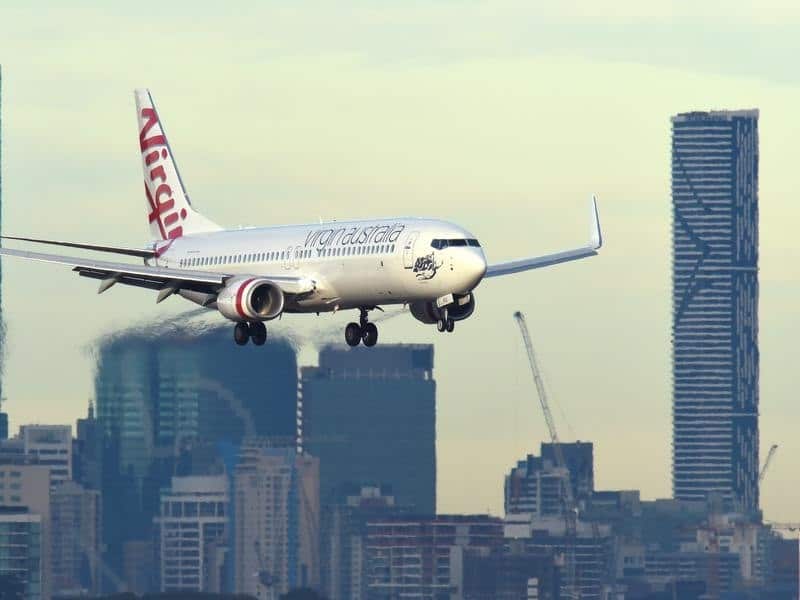 A Virgin Australia plane at Brisbane Airport