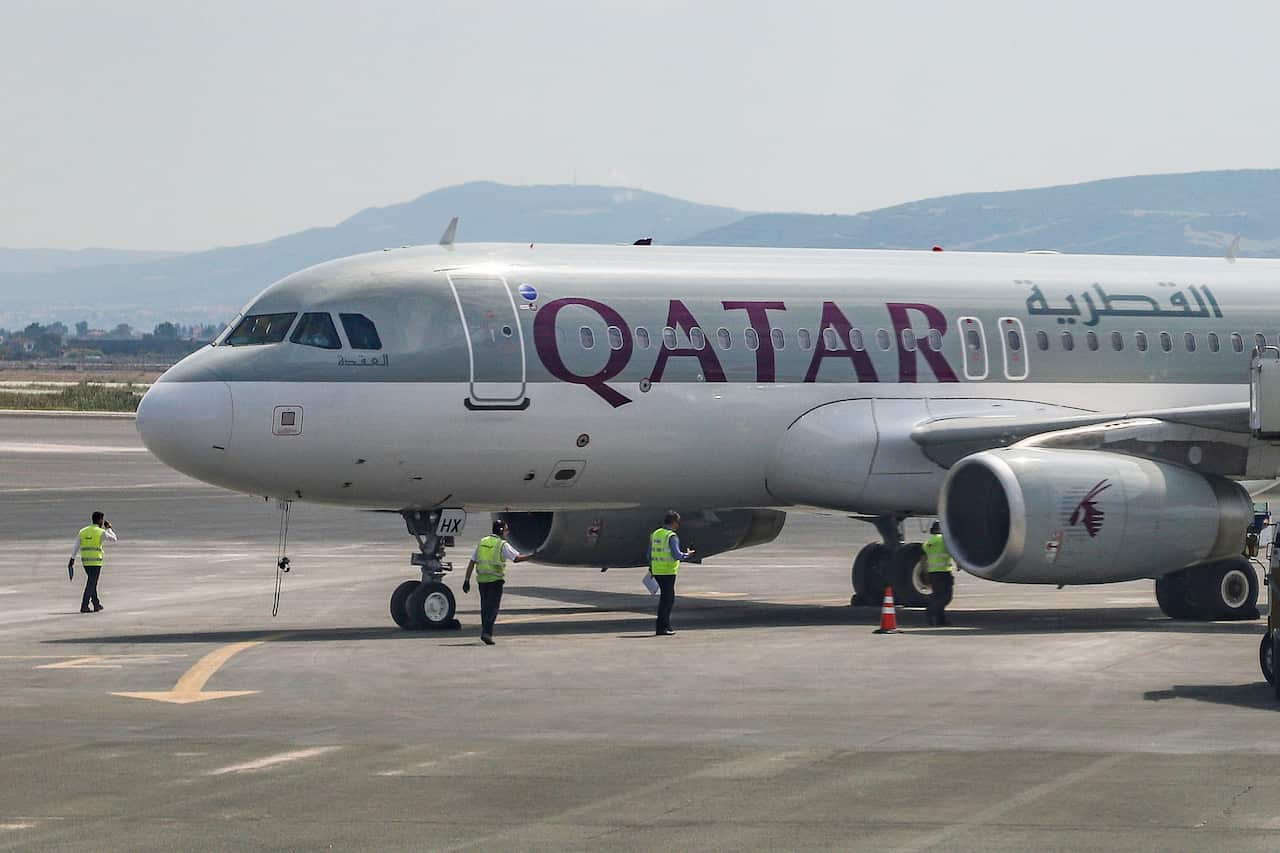 A file photo of a Qatar Airways Airbus A320-200 