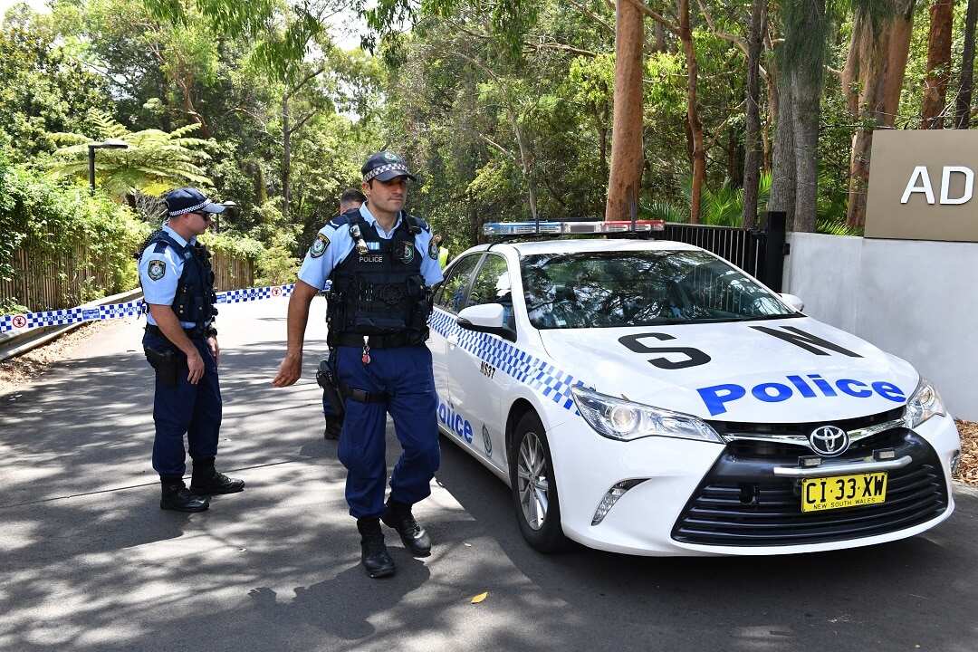 NSW Police at the scene of a double stabbing at the Church of Scientology headquarters at Chatswood in Sydney, Thursday, January 3, 2019. (AAP Image/Mick Tsikas) NO ARCHIVING