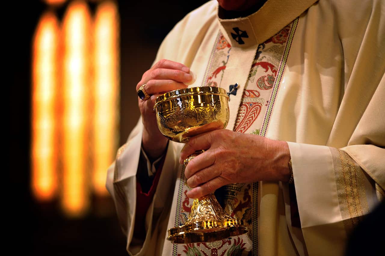 Christians mark Christ’s sacrifice of himself on the cross during the celebration of the Eucharist