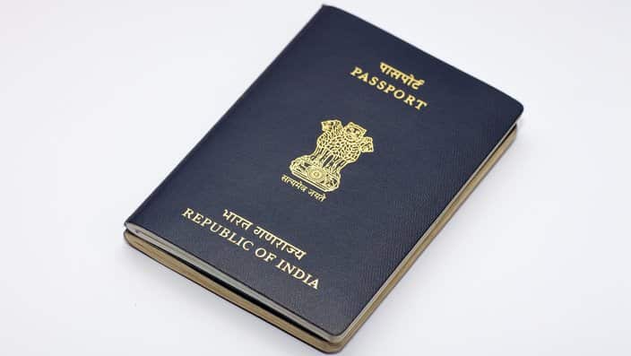 An Indian passport.