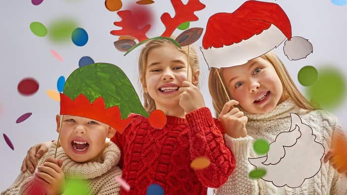 children at Christmas