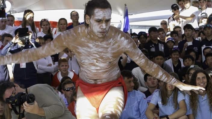 Indigenous welcoming Ceremony at the 2017 420 World Championships hosted at Fremantle Sailing Club, in Western Australia.