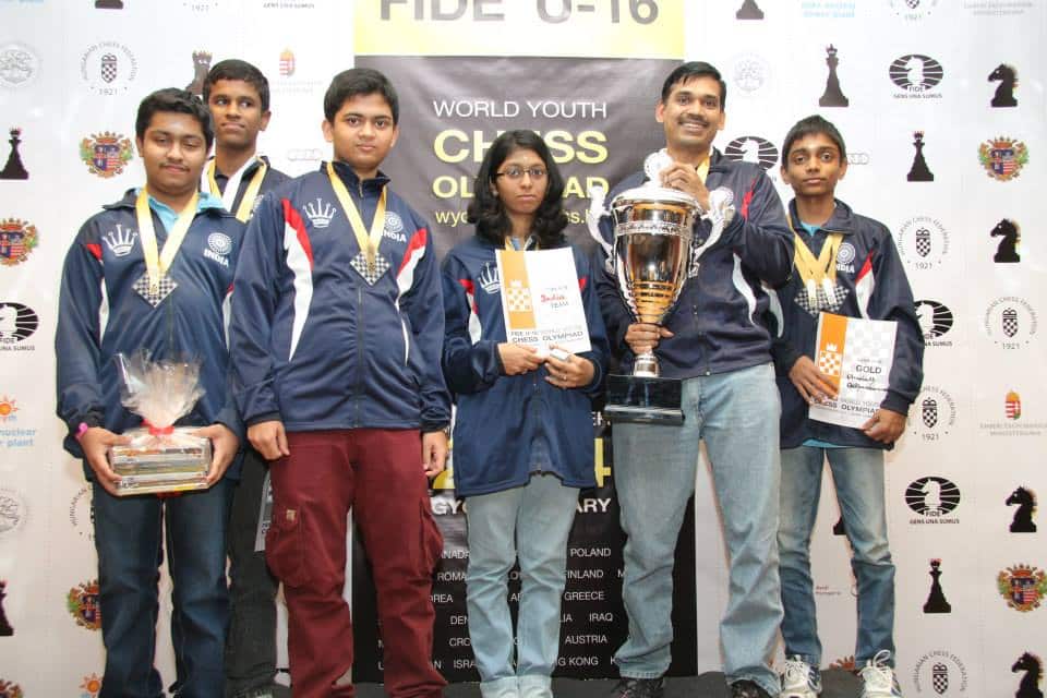 India bagged the gold medal in the World Youth Under-16 Chess Olympiad 2014 at Gyor in Hungary. 