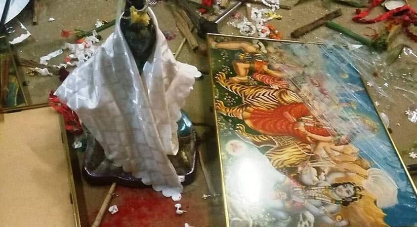 Relics and furniture have been damaged at a much-loved Hindu temple in Sydney.