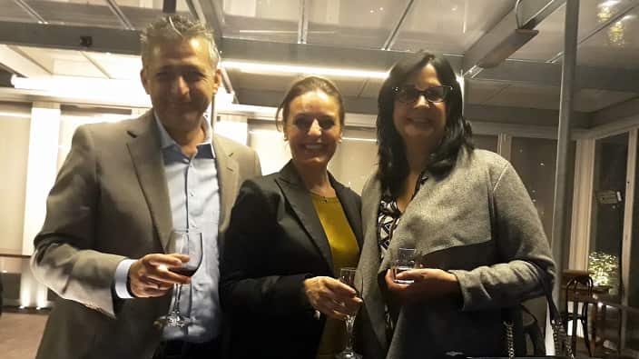 At the launch of the Hellenic Museum's exhibition, "The Messenger."