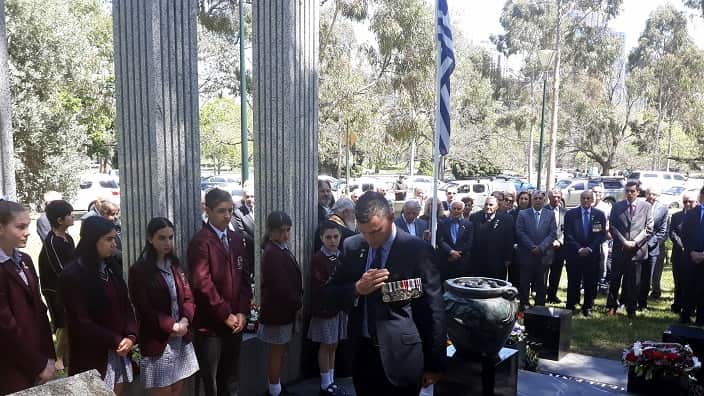 Afghanistan veteran Ken (Kyriakos) Tsirigotis at the Australian Hellenic Memorial, Melbourne. 