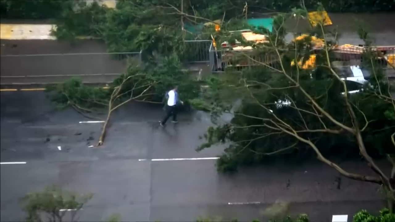 The Super Typhoon wreaking havoc in Hong Kong