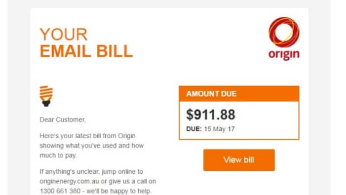 The scam email sent to tens of thousands of Australians on Wednesday morning.