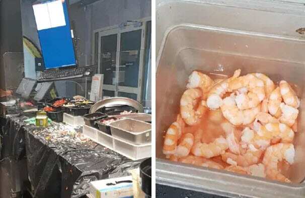 Domino’s food inside the Lismore store.