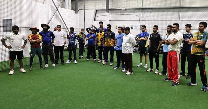 Players from various communities taking part in the selection trials.