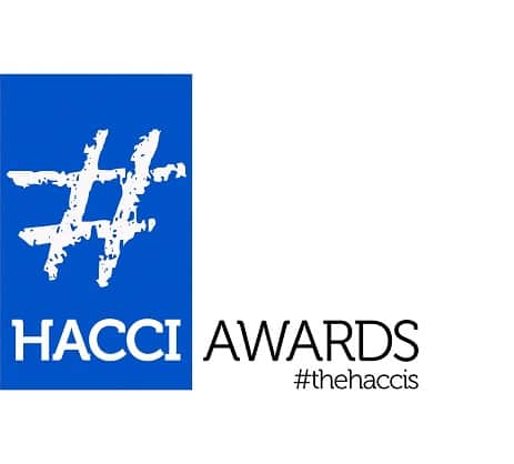 The 2020 HACCI Awards logo.