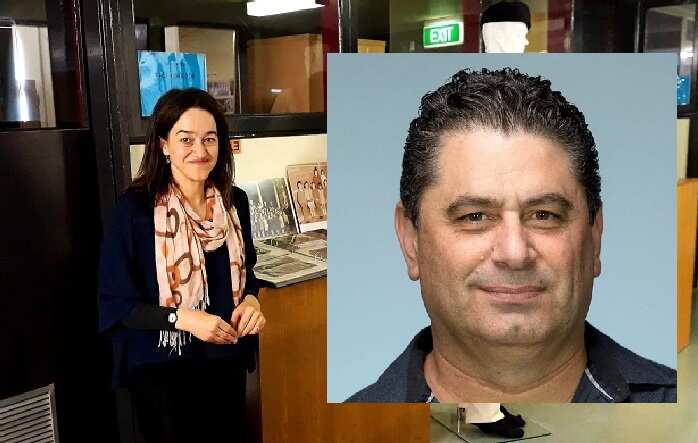 Dr Stephie Nikoloudis, coordinator of Modern Greek Studies and Dr. Dimitri Gonis. 