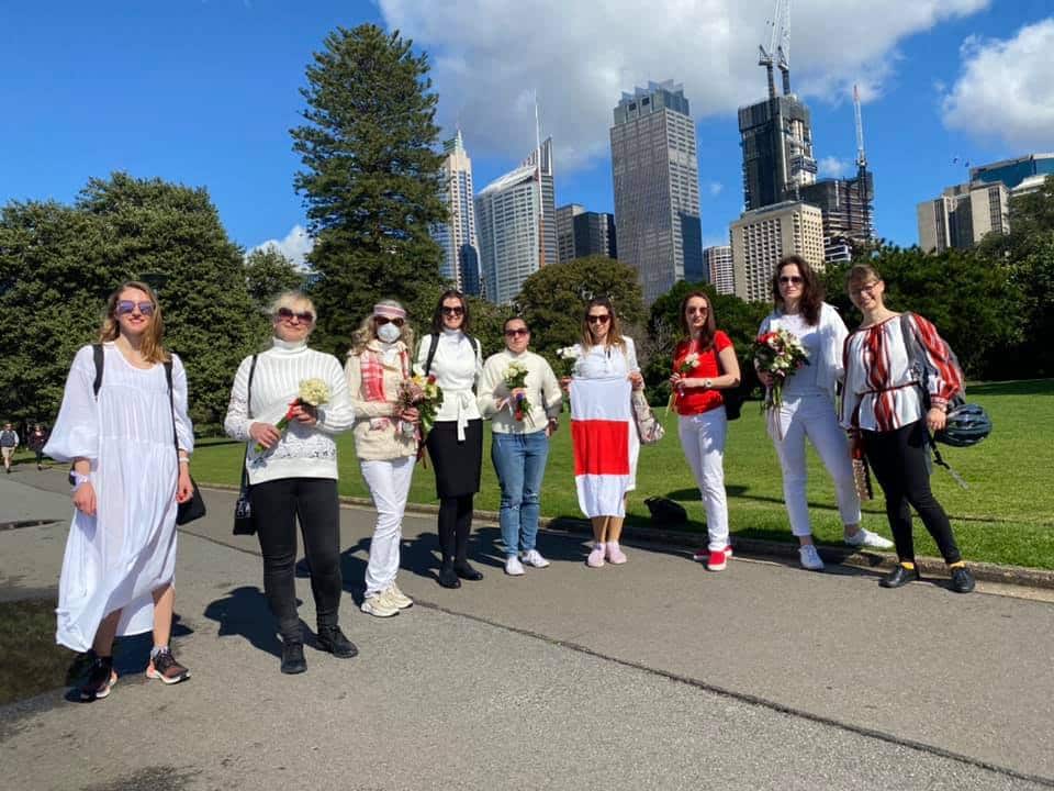 Sydney peaceful demonstration for Belarus