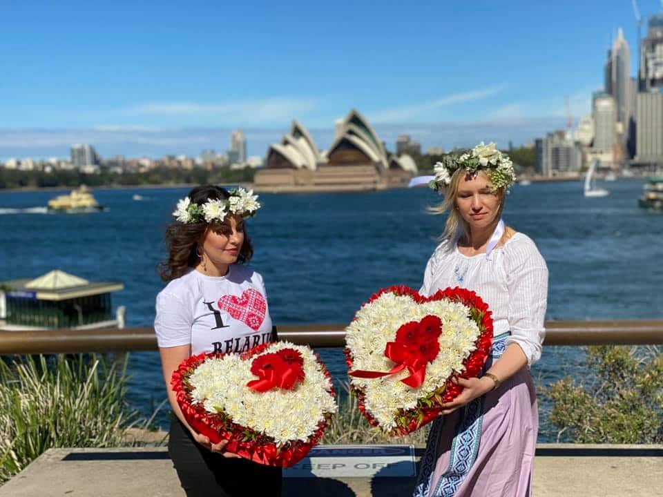 Belarusian community in Sydney supports their home country