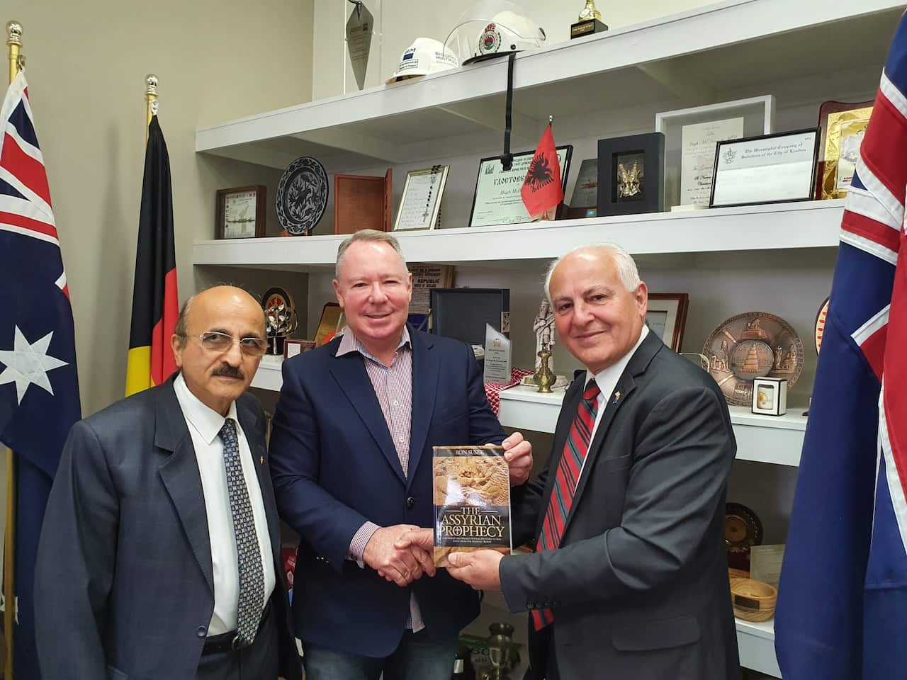 Hermiz Shahen and David David meet with Hugh McDermott MP