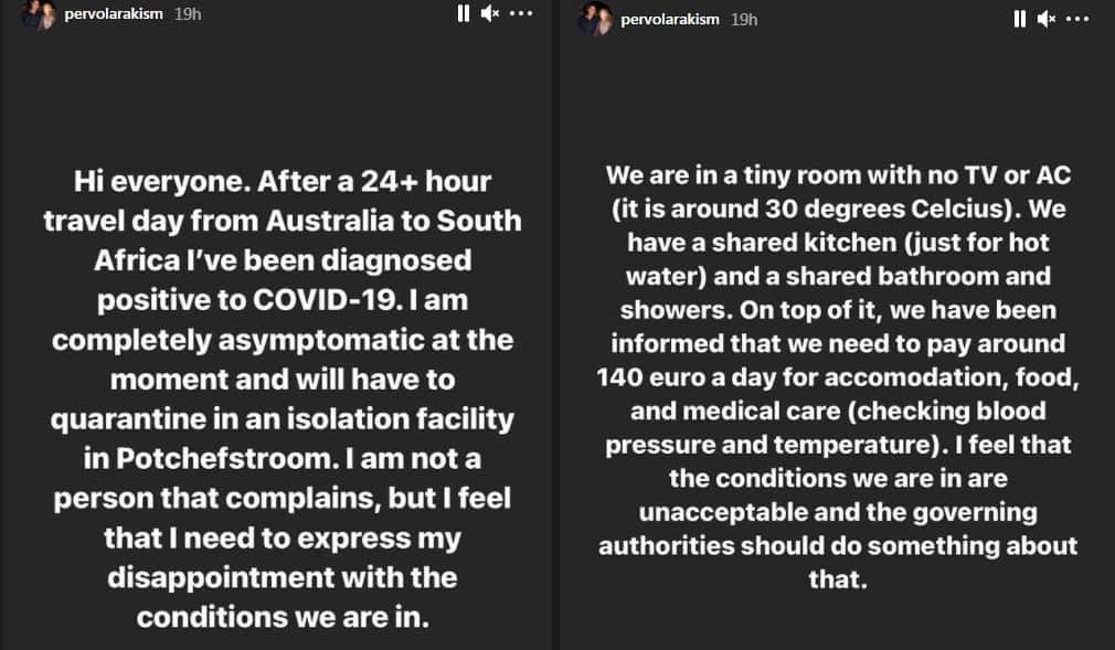 Greek tennis player Michail Pervolarakis tests positive for COVID-19.