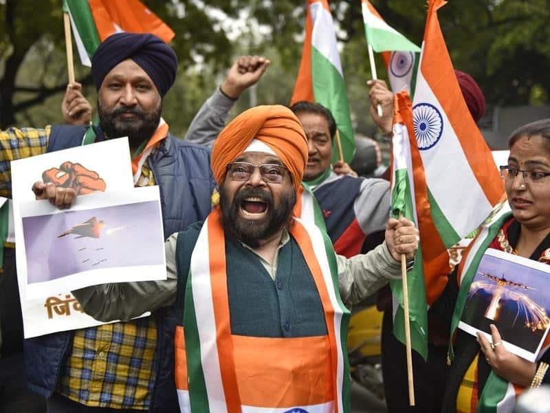 Indians celebrate airstrike