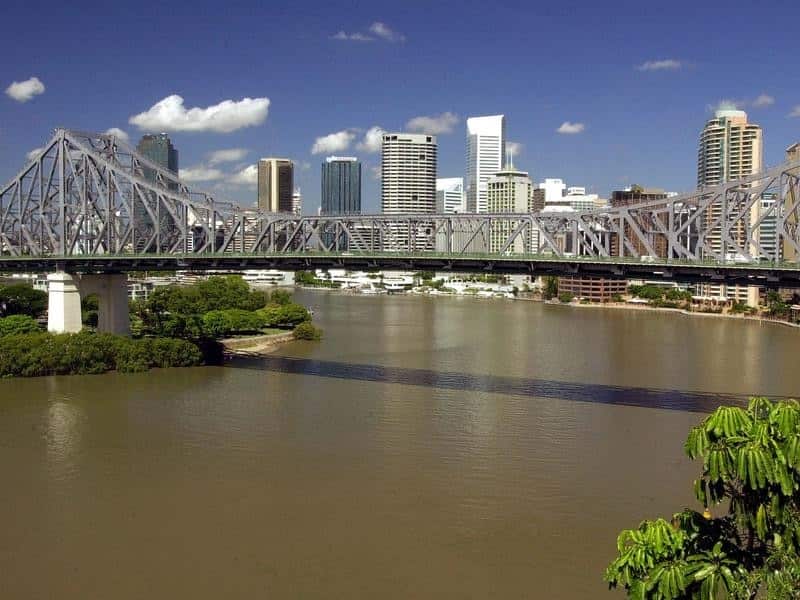 The Brisbane River and the city's skyline.