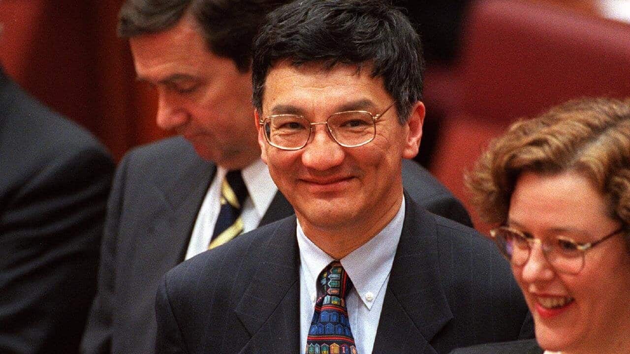 Liberal Party Senator Tsebin Tchen is sworn in in 1999.