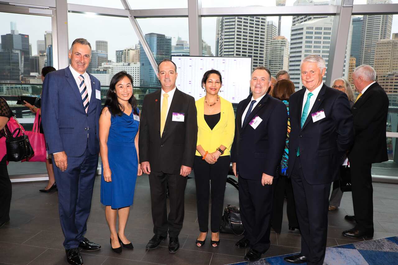 Vivien Chen (left two) won a Permier's Award for Woman of the Year in 2017. 