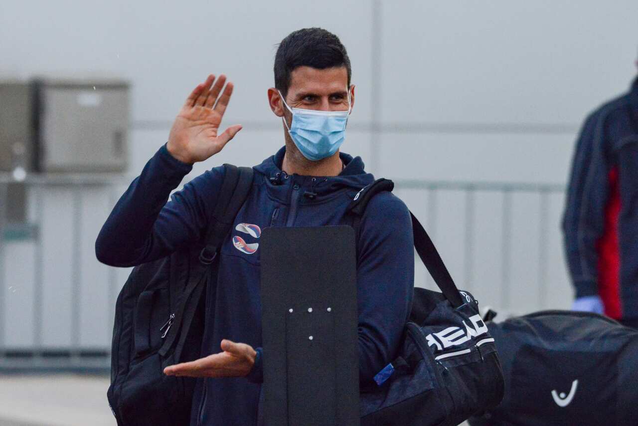 Serbian tennis player Novak Djokovic arrives in Adelaide on 14 January before heading straight to quarantine ahead of the Australian Open.