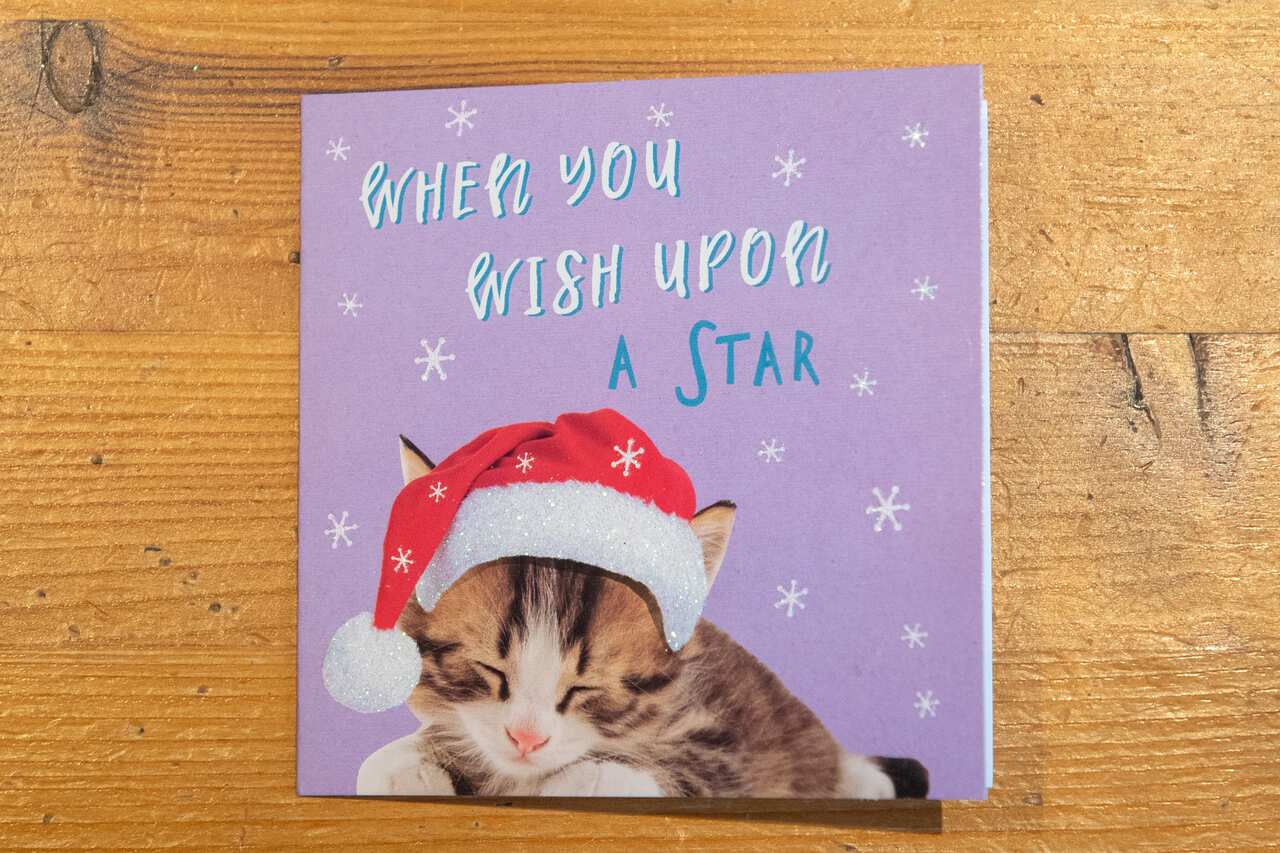 A Tesco Christmas card from the same pack as one found to contain a message from a Chinese prisoner.