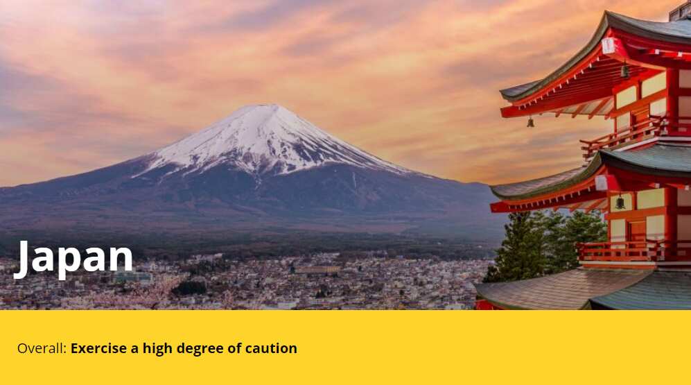 DFAT提高对日本、韩国旅行警告等级。